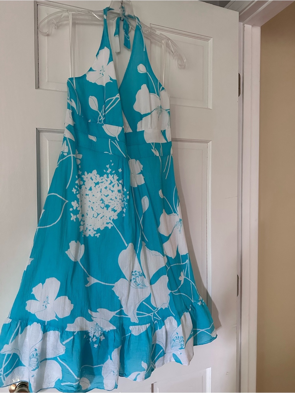 Pura Vida Teal Halter Floral Sundress